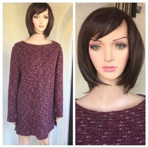ST JOHN VINTAGE BORDEAUX TUNIC SWEATER. EXCELLENT CONDITION. SIZE LARGE……​​